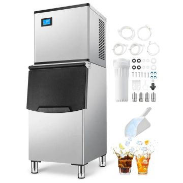 Commercial ice maker 300LBS with 250LBS storage bin, automatic, touch screen
