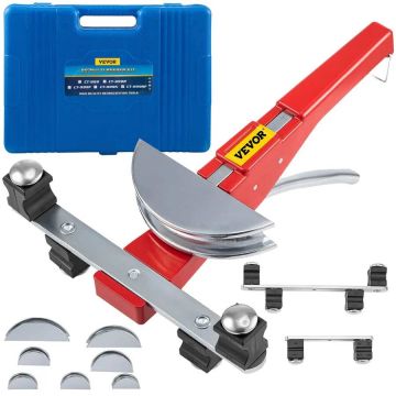 Copper pipe bender for HVAC pipes, ratchet with rotary mechanism, 1/4"–7/8"