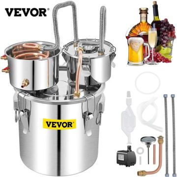Alcohol distillation apparatus 50 L with condenser and thermometer