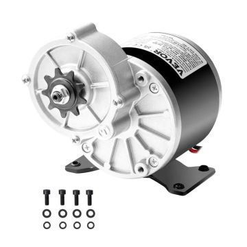 Silnik elektryczny 350 W 24 V DC, 3000 obr./min, napęd szczotkowy, do gokartów, rowerów elektrycznych, motocykli i skuterów