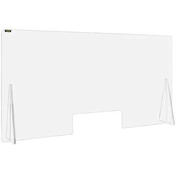 Acrylic counter protection shield 24"x48" with window