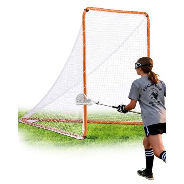 Bramka do lacrosse'a ze stalową ramą, 6'x6', przenośna, pomarańczowa