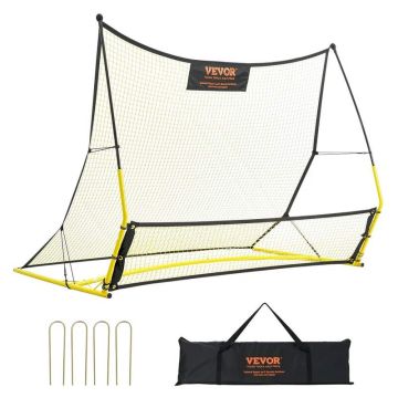 Portable football trainer, ball rebounding net, 183x130 cm, iron