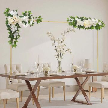 Adjustable over-the-table rod with clips, gold balloon frame for decoration, 71-249 cm