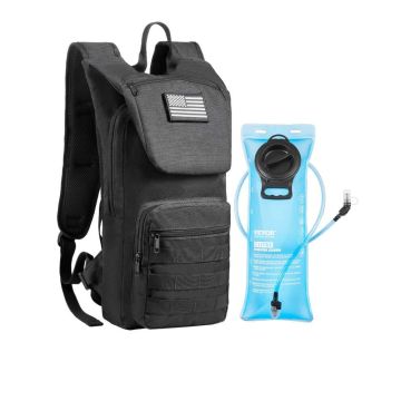 Hydration backpack with 3L TPU bladder, tactical molle daypack