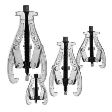 Gear puller set, 4 pieces, 76.2-203.2 mm, 2-3 jaws