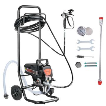Stationary airless electric paint sprayer 950W 3000 PSI with cart