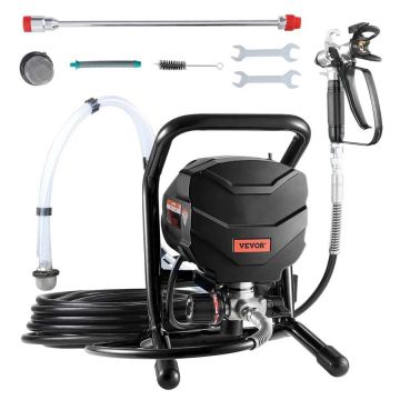 Elektryczny pistolet natryskowy bezpowietrzny 650 W 3000 PSI z przedłużką i zestawem do czyszczenia