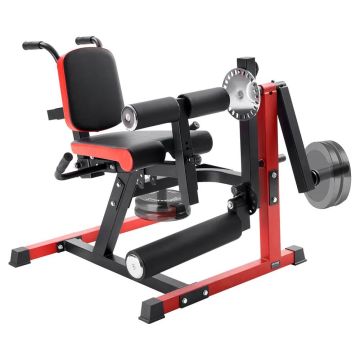 Leg extension and curl machine with adjustable bench, 250 kg load capacity