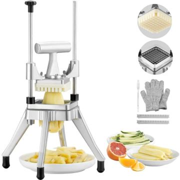 Professional commercial vegetable and fruit chopper with 3/8 inch stainless steel blade