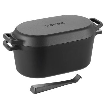Enameled cast iron pot with lid, 3.3 L, black, induction cookware