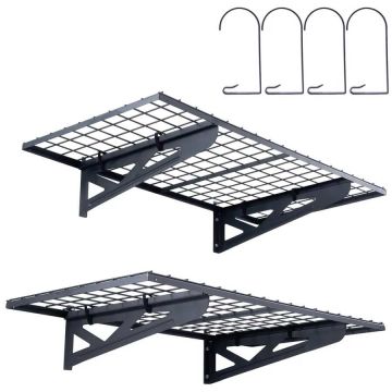Półki garażowe 2 szt., 4x0,6 m, solidne, montaż ścienny, obciążenie 227 kg