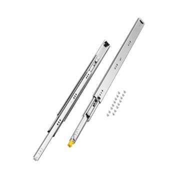 Pair of full-extension drawer slides, lockable, ball bearing, 250 lb load capacity