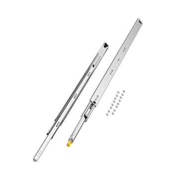 Pair of full-extension drawer runners, 16-60 cm, lockable, ball bearing, 250 lb load capacity