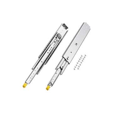 Pair of full-extension drawer runners, 18-60 cm, 500 lbs, lockable, ball bearings