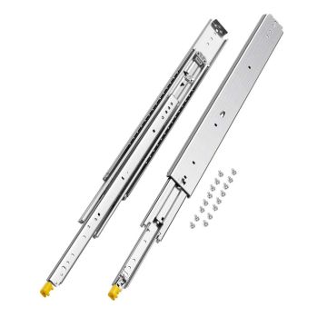 Pair of full-extension drawer runners, 18-60 in., 500 lbs., with lock