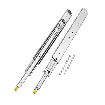 Pair of drawer slides, full extension, 18-60 inches, 500 lb load capacity, with lock