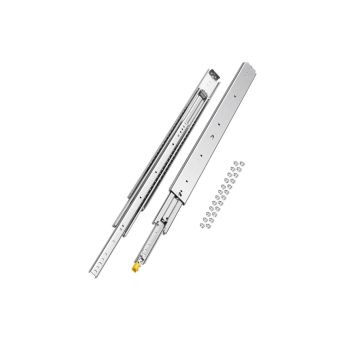 Pair of full-extension drawer runners, lockable, 500 lb load capacity, side mount