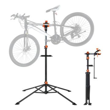 Stojak do naprawy rowerów, stalowy, regulowany na wysokość, składany, udźwig 36 kg