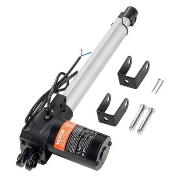 Siłownik liniowy 12 V, 25,4 cm, IP44, 6000 N