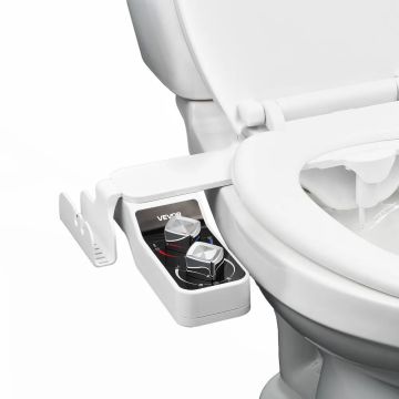 Bidet toilet seat attachment with dual sprayers, adjustable water pressure