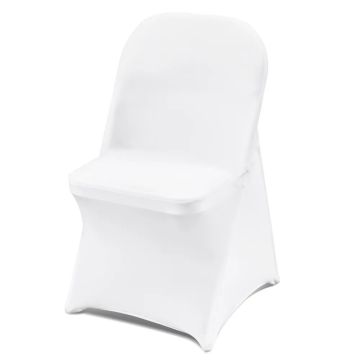 Stretchy white spandex folding chair covers, 30 pcs.