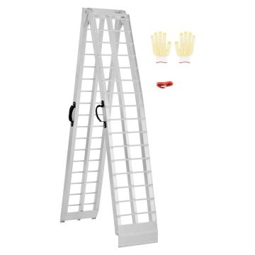 Aluminum loading ramp, 600 lbs, with handles, universal