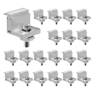 Uchwyty montażowe Z do paneli słonecznych, regulowane 35-50 mm, aluminium anodowane (20 szt.)