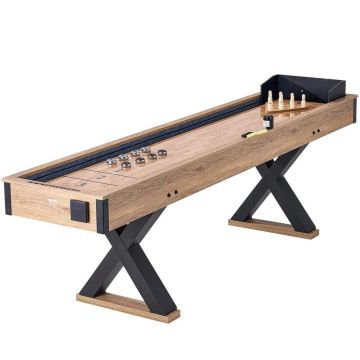 Shuffle and bowling game set, 274.3 cm table