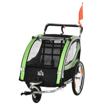 Przyczepka rowerowa dla dzieci 2 w 1, do 2 dzieci, 142 × 75 × 101 cm