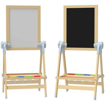 Tablica dziecięca, dwustronna, 48,5 × 46,5 × 70–97 cm
