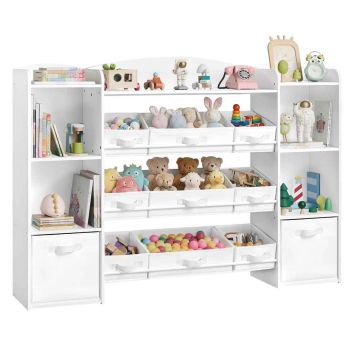 Półka dziecięca SONGMICS, 4 otwarte przegródki i 11 szuflad, 143,8 × 104 × 30 cm