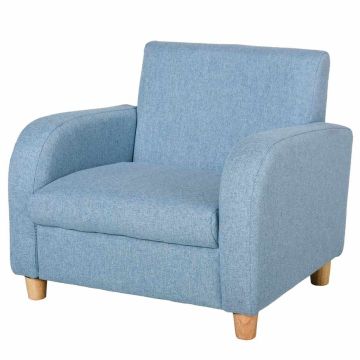 Sofa dziecięca, dla dzieci 3-5 lat, niebieska, 49 × 44,5 × 45 cm