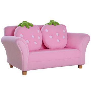 Children's sofa Homcom 90x53x48cm., pink
