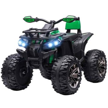 Dziecięcy quad elektryczny Homcom 100x65x73cm, zielono-czarny