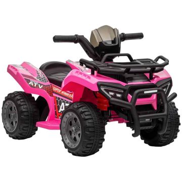Quad elektryczny dla dzieci Homcom 70x42x45cm, różowo-czarny