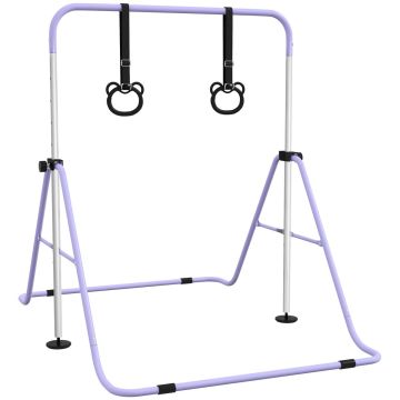 Children's horizontal bar, with 2 rings, 148 × 105 × 88–128 cm