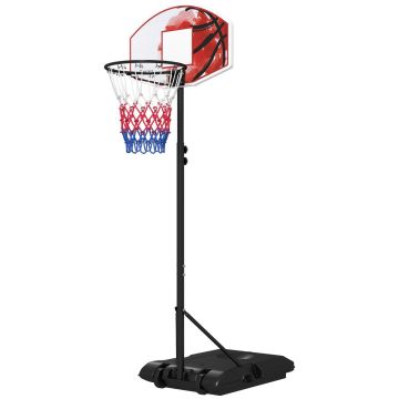 Kosz do koszykówki dla dzieci ze stojakiem Sportnow 74x72x246cm, czarny