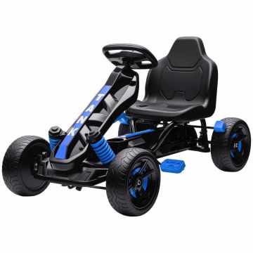 Gokart na pedały dla dzieci, 3-6 lat, niebieski, 100 × 60,5 × 59 cm