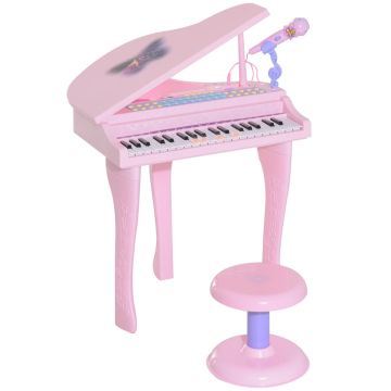 Children's piano Homcom 48x39x69cm., pink