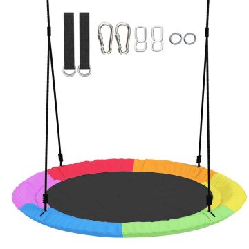 Huśtawka ogrodowa dla dzieci, do 4 dzieci, Ø120 × 180 cm