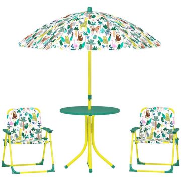 Children's outdoor furniture set, 4 pieces, Green