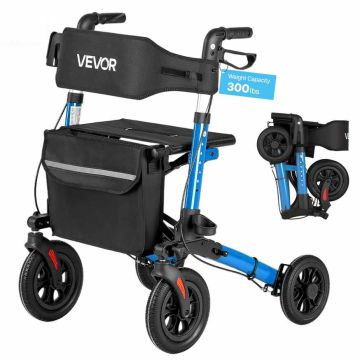 Chodzik z siedziskiem VEVOR HFK-9202E, 3-częściowy, 715 × 720 × 840–965 mm