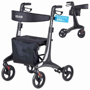 Chodzik z siedziskiem VEVOR HFK-9298, 785 × 635 × 900–1020 mm