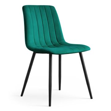 Krzesło do jadalni LIVO, zielone, 45,5 × 87 × 43,5 cm