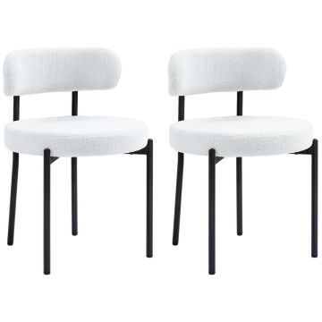 Dining chairs, 2 pcs, Cream white, 51 × 76 × 51 cm