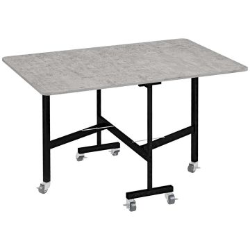 Dining table Homcom 120x80x73cm., black/gray