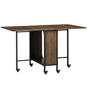 Dining table Homcom 130x80x74cm., black/brown