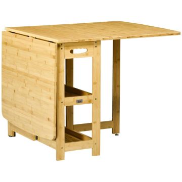 Dining table Homcom 149.5x80x73.5cm., light brown