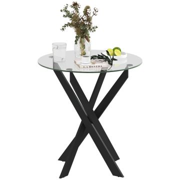 Dining table Homcom 70x70x75cm., black